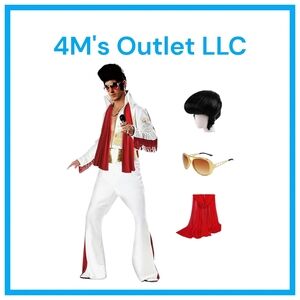 Mens 50's  Costume with Wig and Glasses